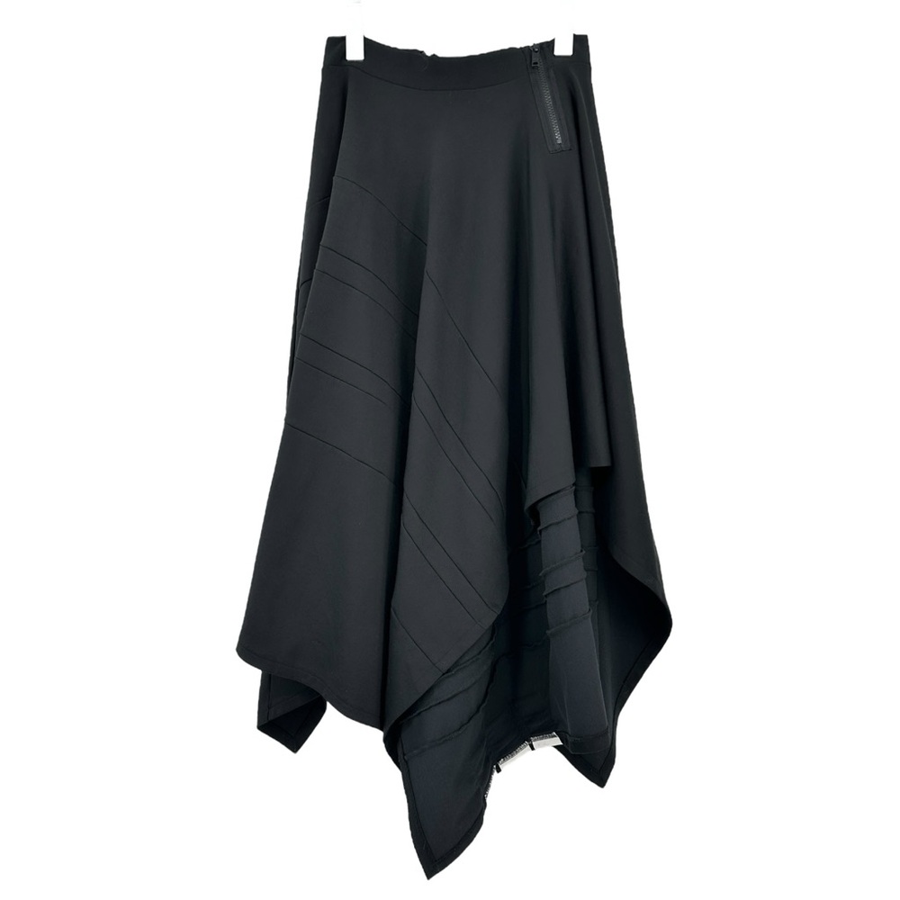 [sold] Y-3 Yohji Yamamoto Black Asymmetric Midi Skirt Poncho Cape Convertible - Picture 10 of 16